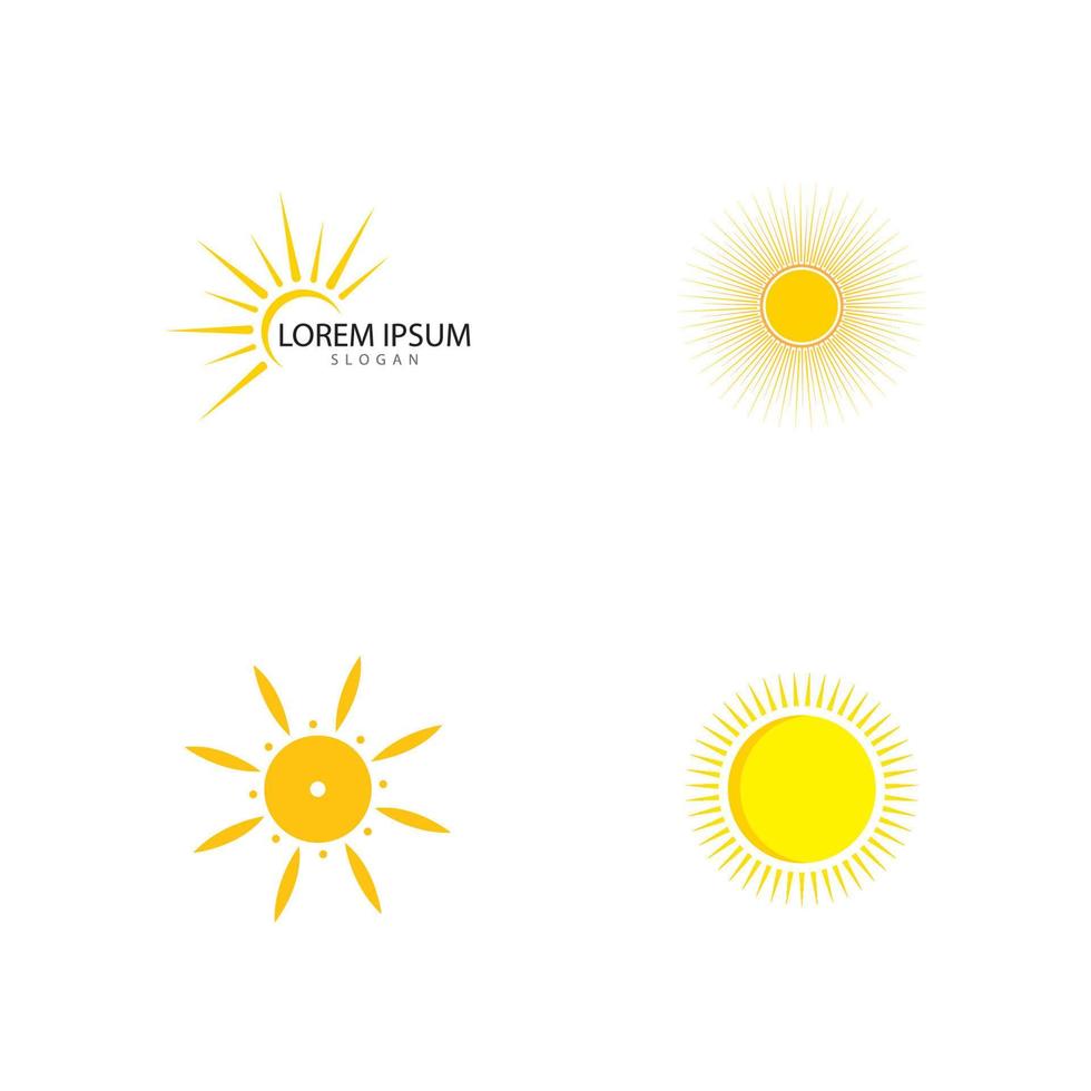 diseño de plantilla de logotipo de icono de ilustración de vector de sol