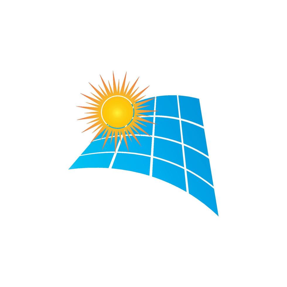 plantilla de diseño de ilustración de icono de vector de energía solar