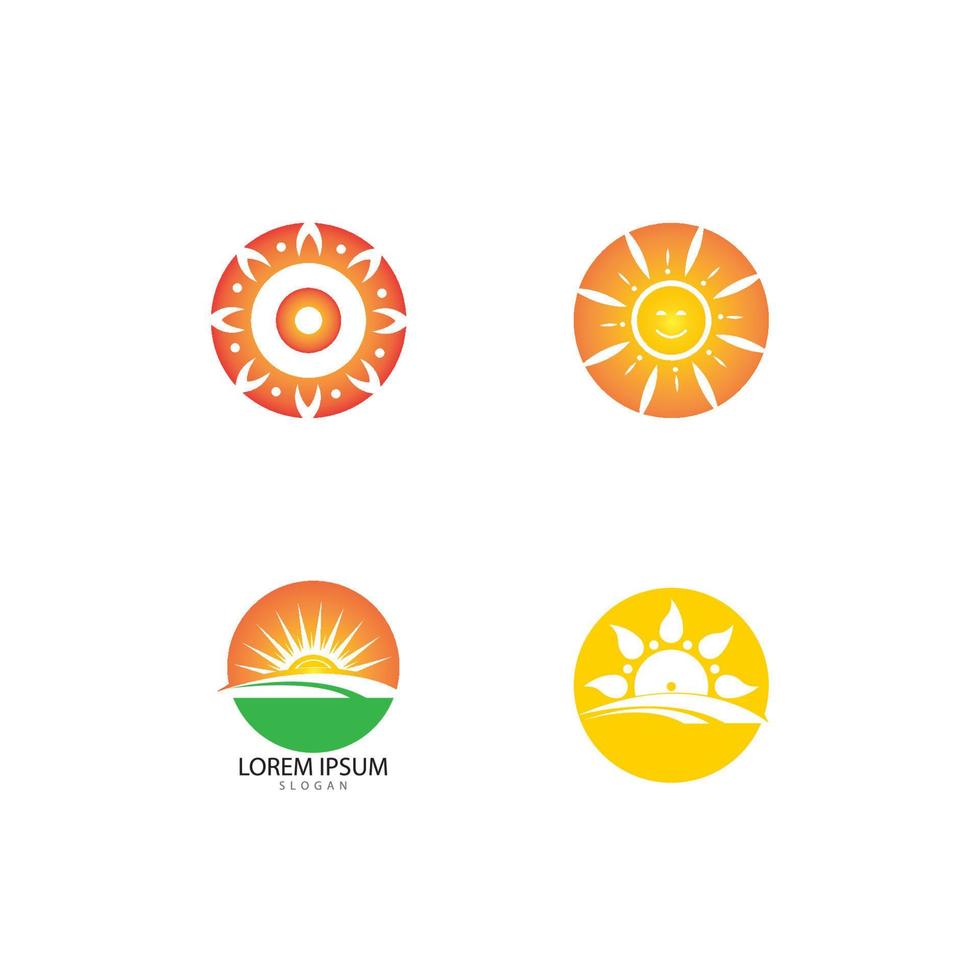 Sun Vector illustration Icon Logo Template design 8865423 Vector Art at ...