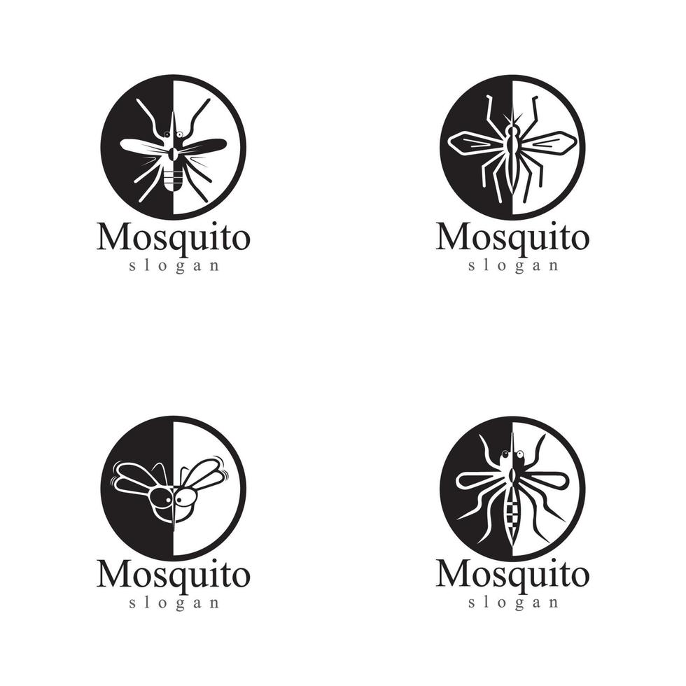 Mosquito insect animal logo vector illustration template