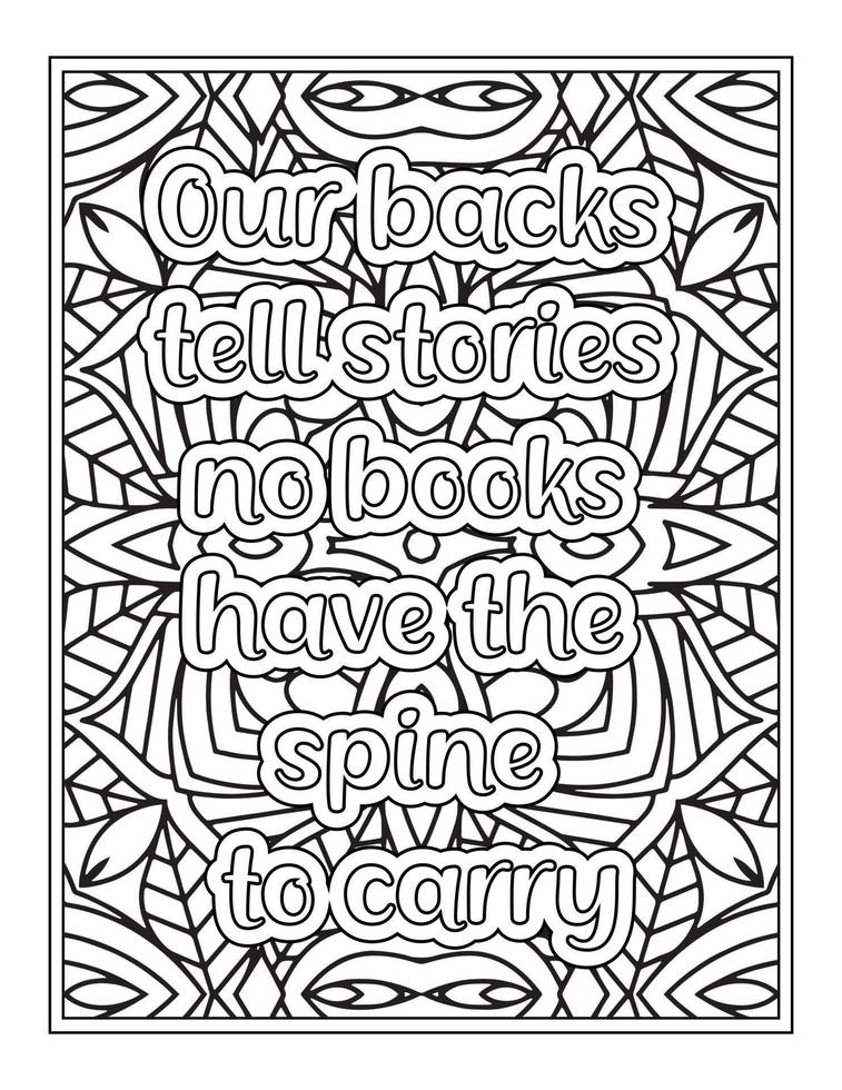 Strong Women Quotes coloring Page for Coloring Book vector