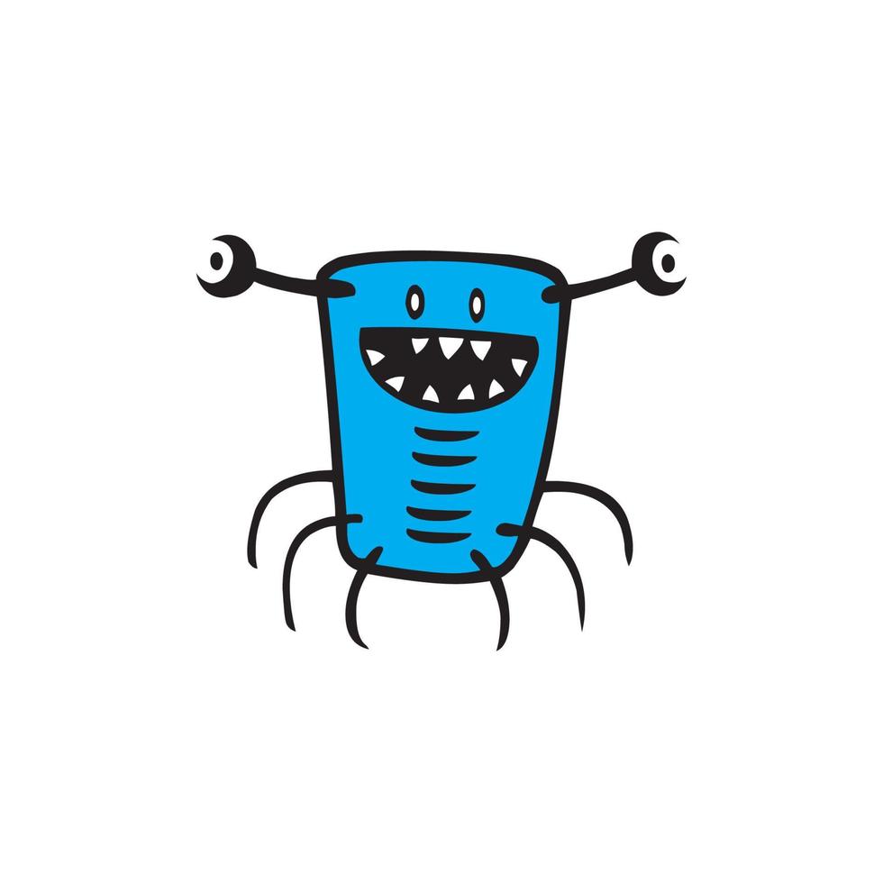 Cute cartoon monster. Vector funny monster character illustration design