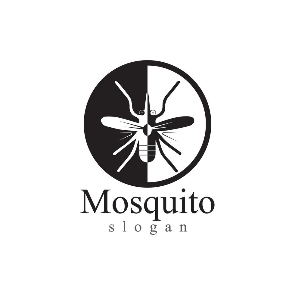 mosquito insecto animal logo vector ilustración plantilla