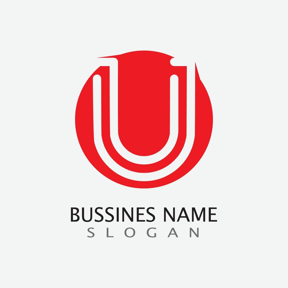 U Letter icon Template vector