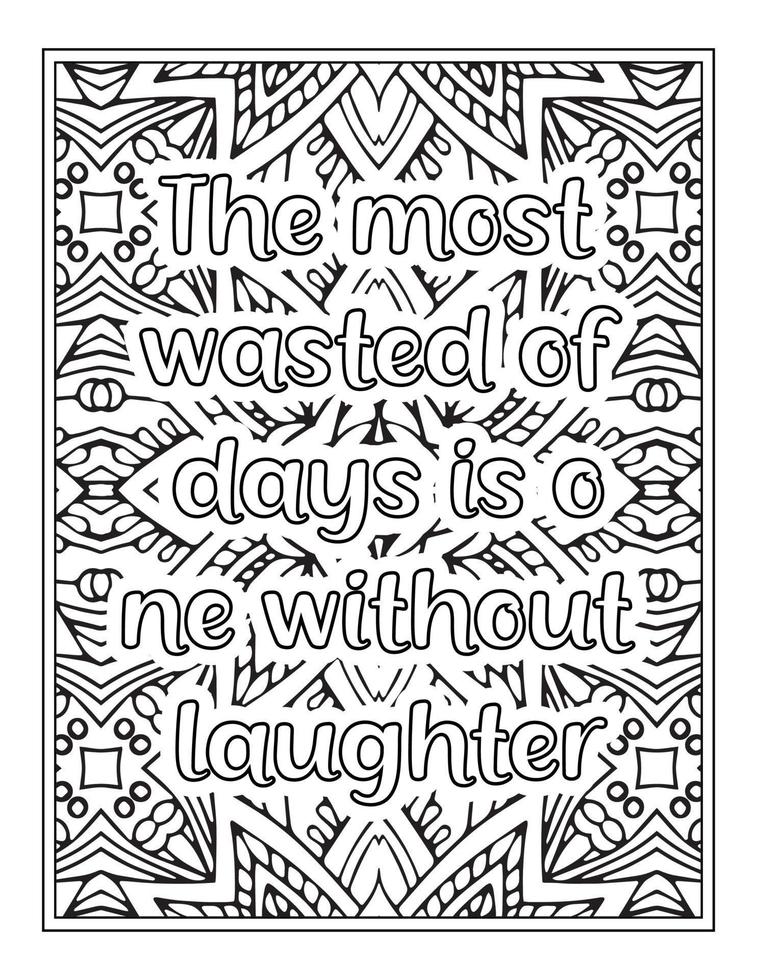 Motivational Quotes Coloring Book Pages vector