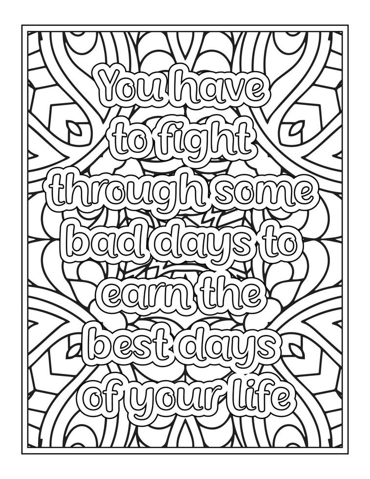 Strong Women Quotes coloring Page for Coloring Book vector