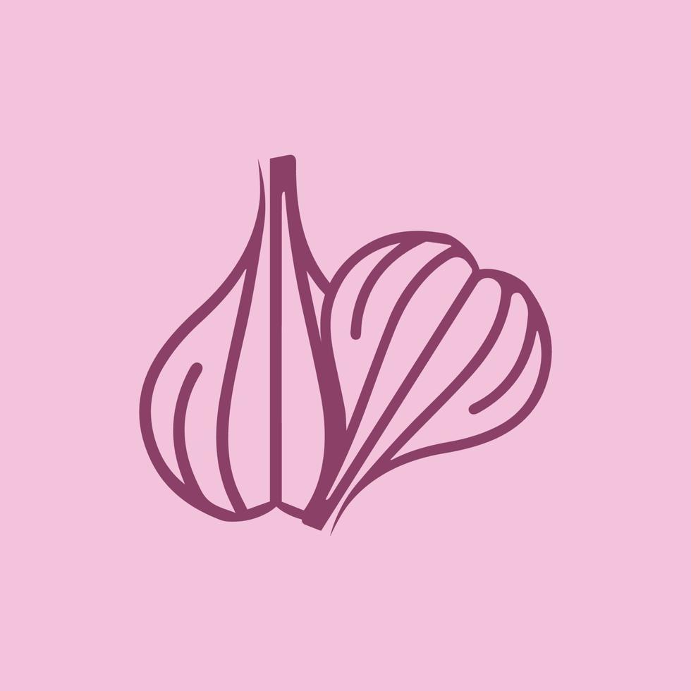 Garlic vector icon illustration design template