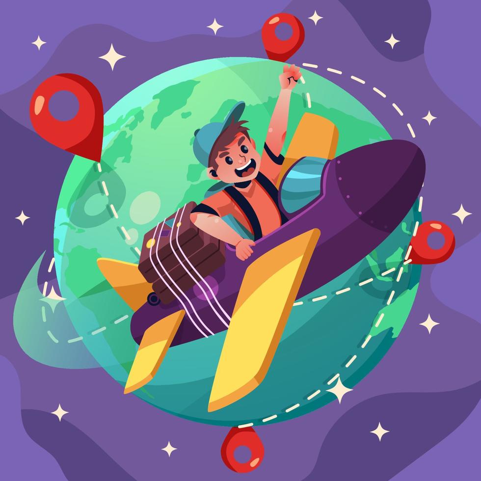 World Flying Adventure Tourism Day Celebration vector