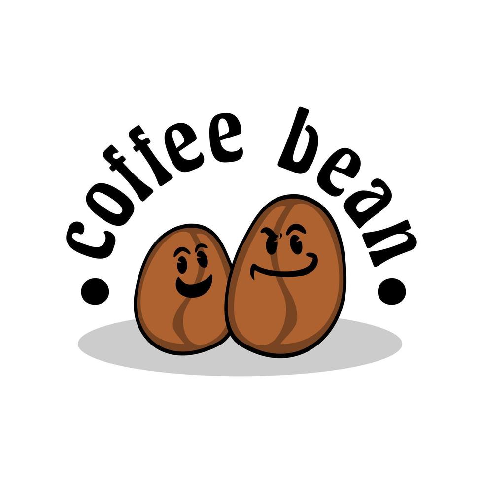 illustration of two coffee beans. good for any business related to coffee. vector