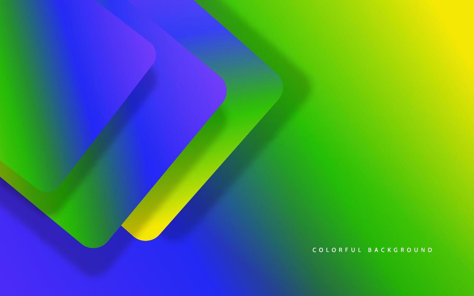 Abstract geometrict gradient blue and green color background vector