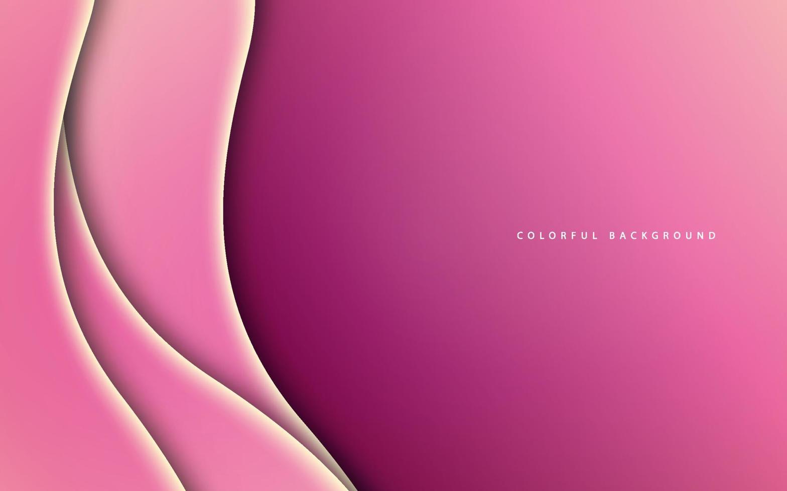 Abstract wave shape pink color background vector