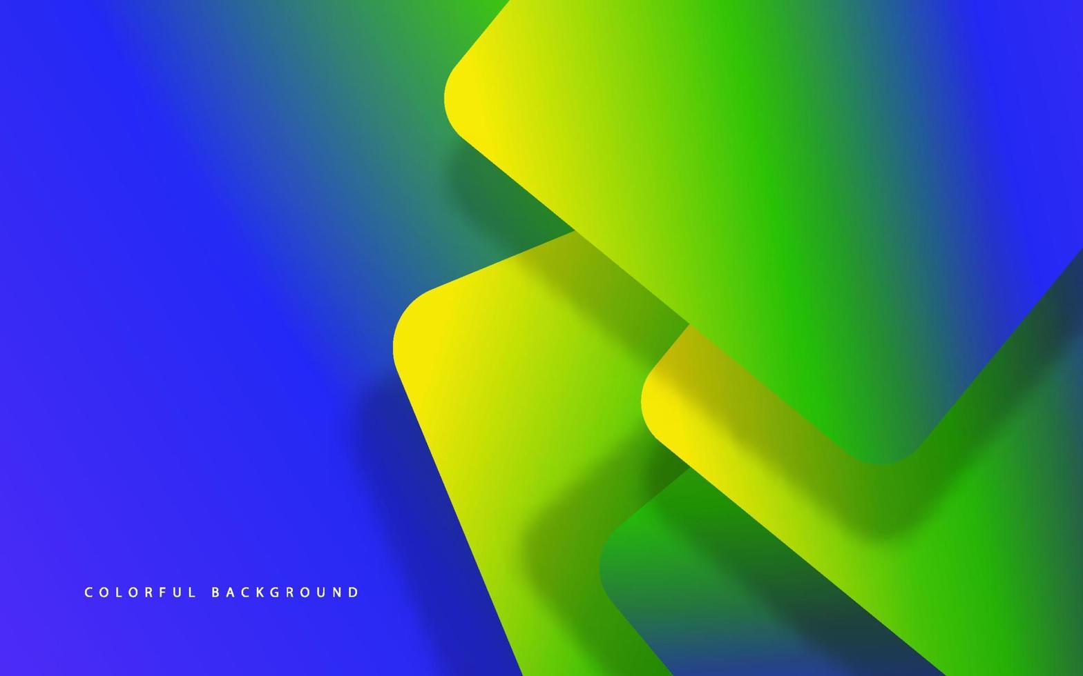 Abstract geometrict gradient blue and green color background vector