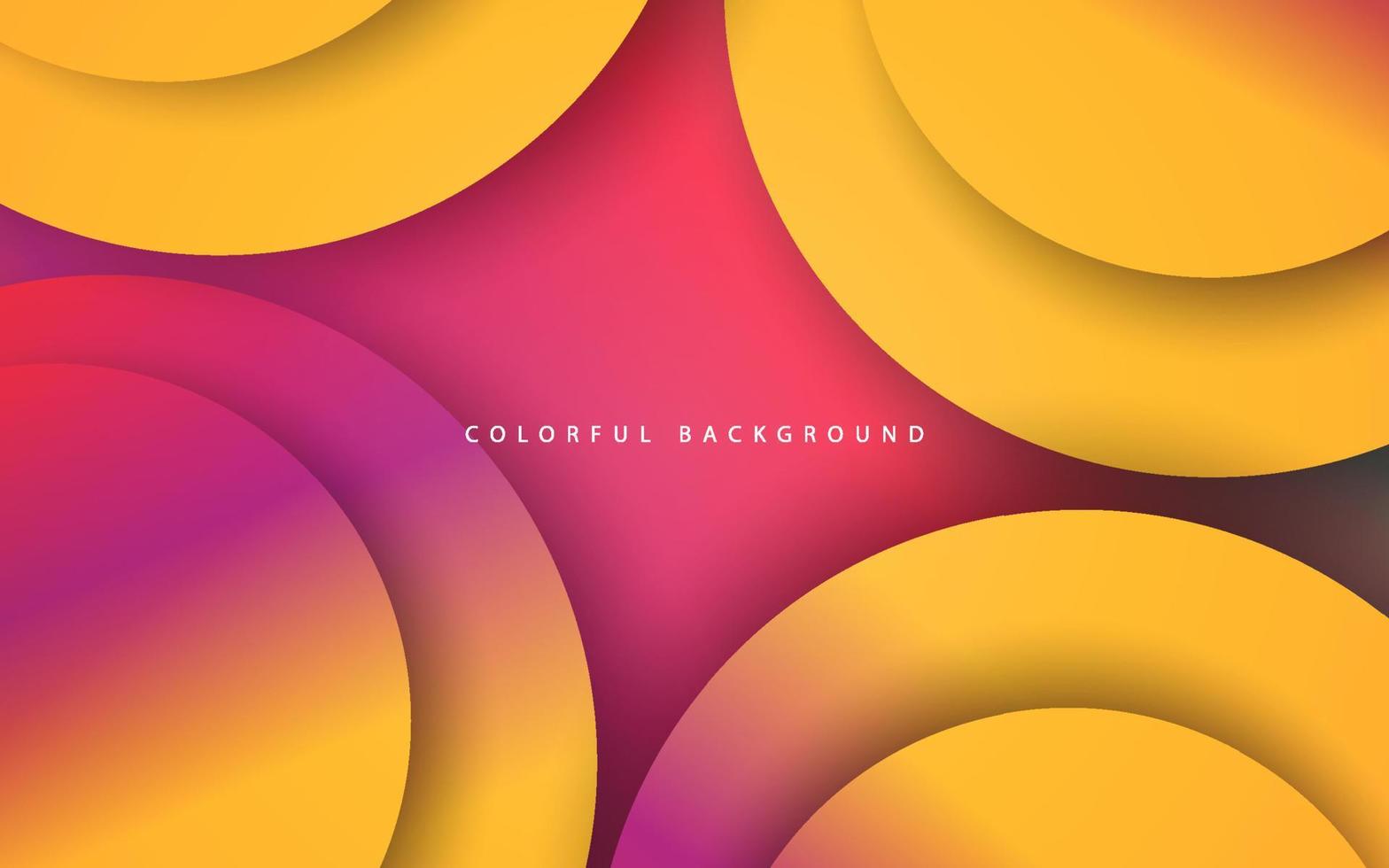 Abstract pink yellow overlap layer background vector