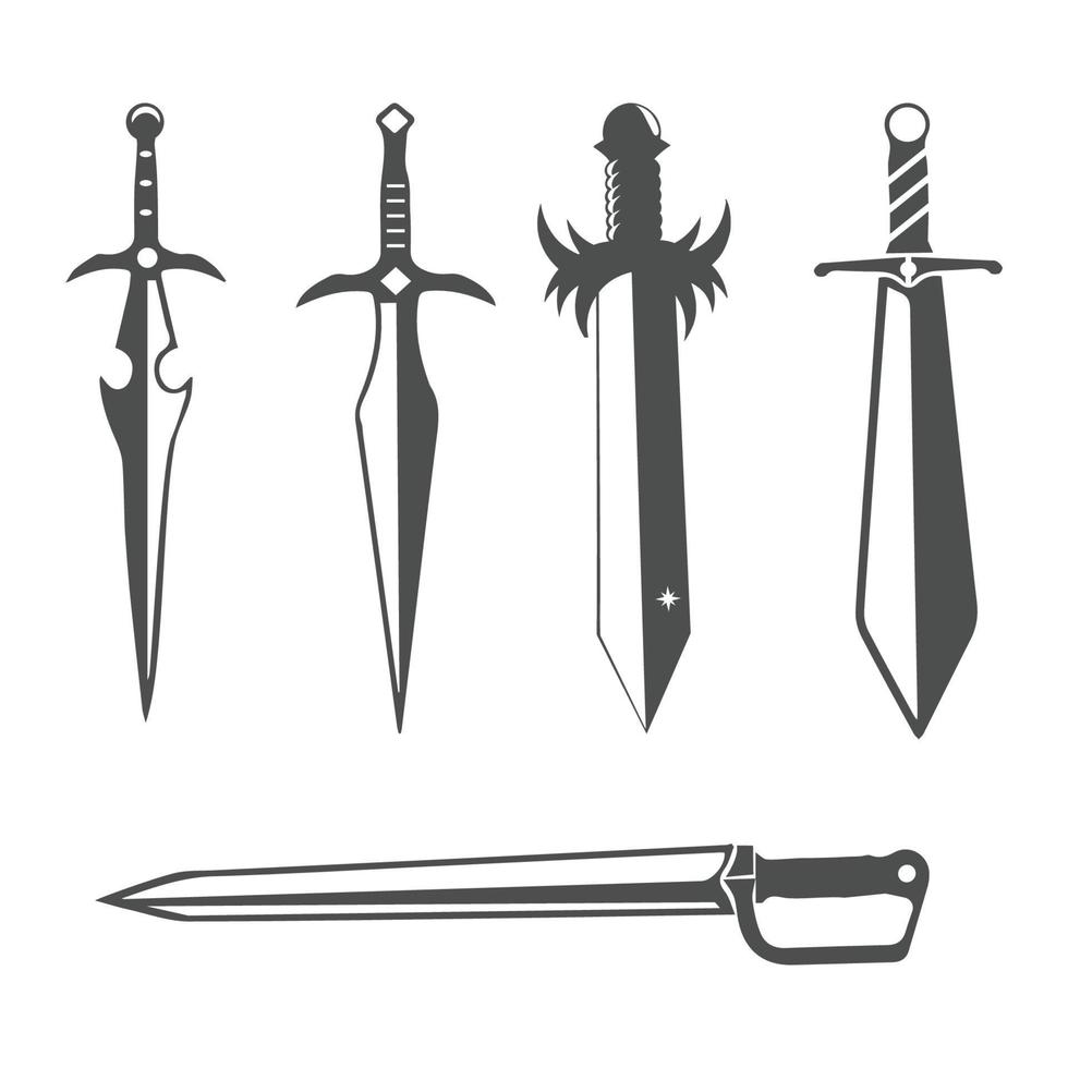 Sword weapon vector logo template illustration design