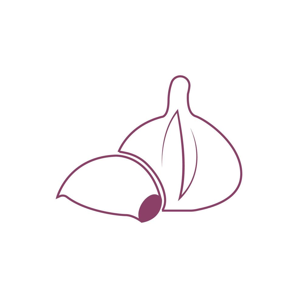 Garlic vector icon illustration design template