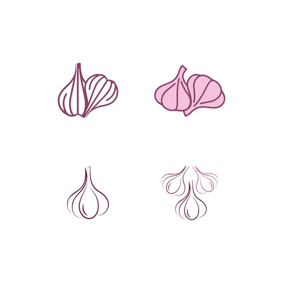 Garlic vector icon illustration design template