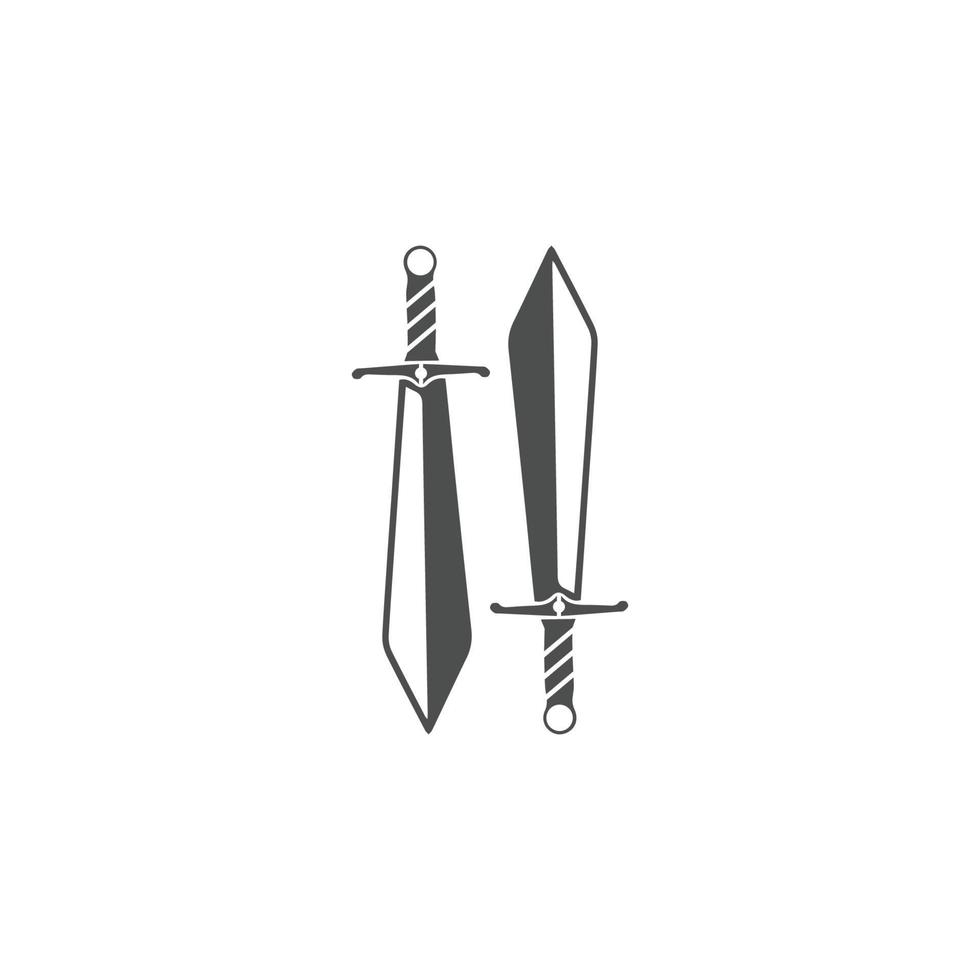 Sword weapon vector logo template illustration design