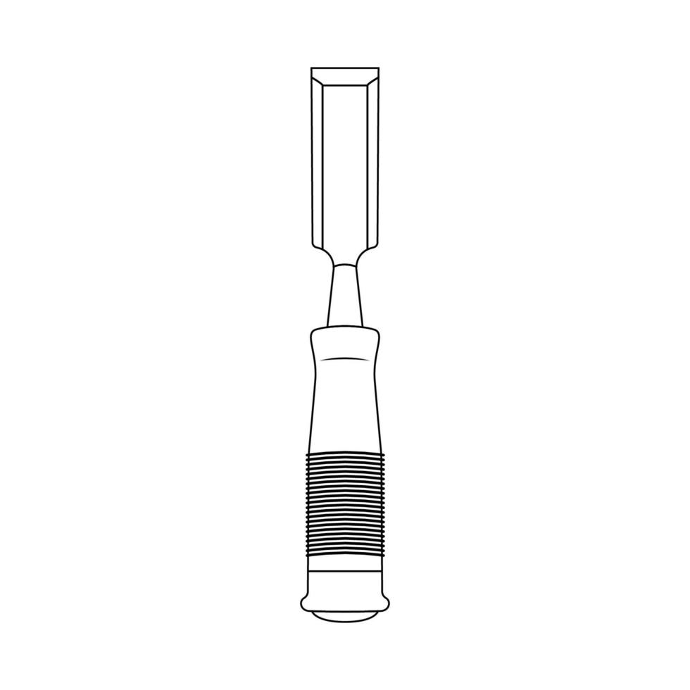 Chisel Outline Icon Illustration on White Background vector