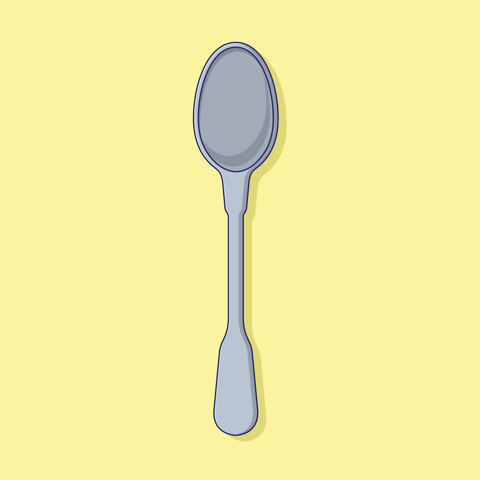 Spoon Vector Icon Illustration with Outline for Design Element, Clip Art,  Web, Landing page, Sticker, Banner. Flat Cartoon Style 8866041 Vector Art  at Vecteezy