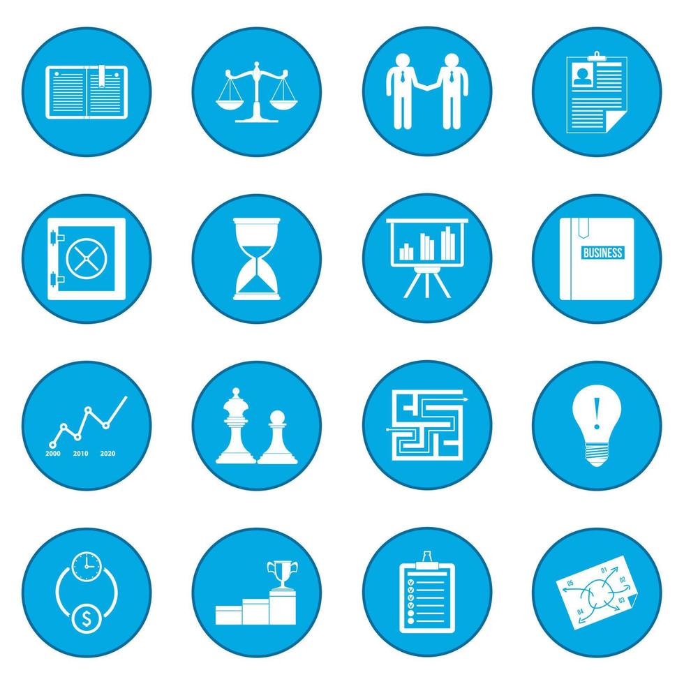 Business office icon blue vector