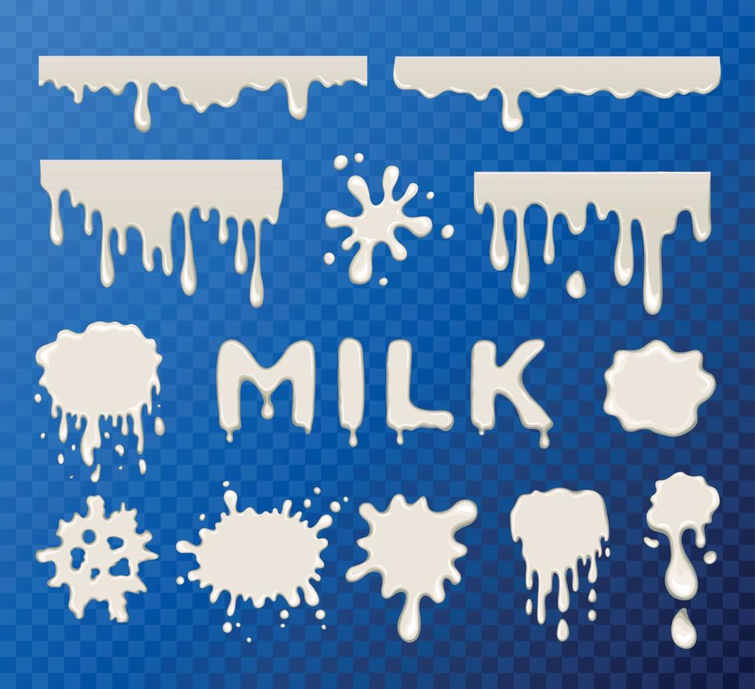 Milk splat collection vector