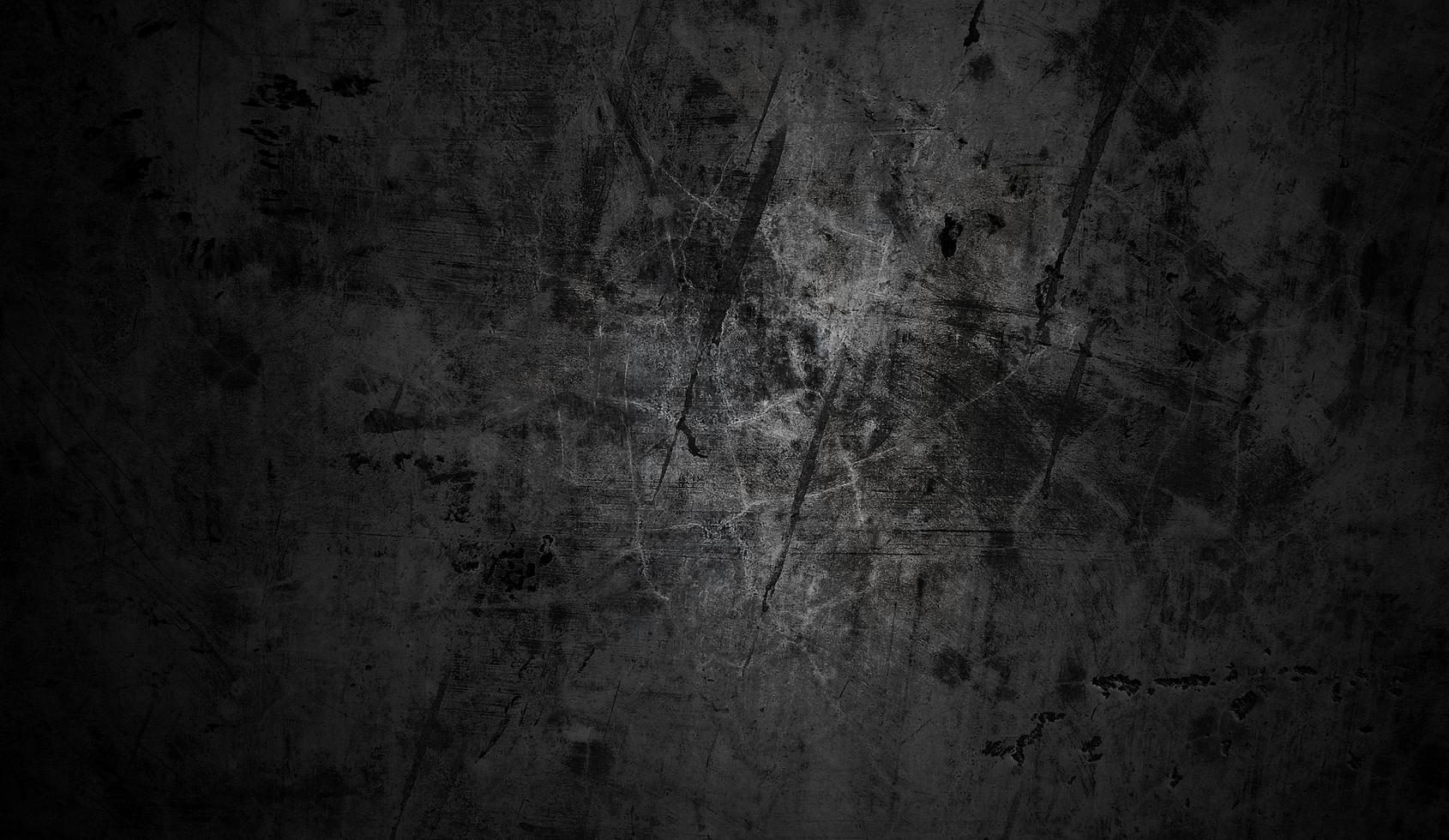 Dark and black wall halloween background concept. Black concrete dusty for background. Horror cement texture photo