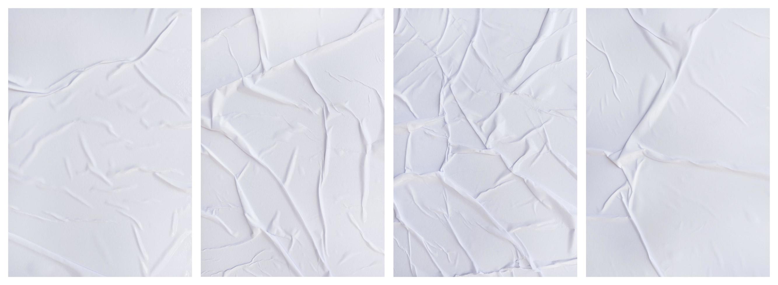 Set of wrinkled paper templates. wet blank paper for poster and text. Crumpled paper texture backgrounds for various purposes photo