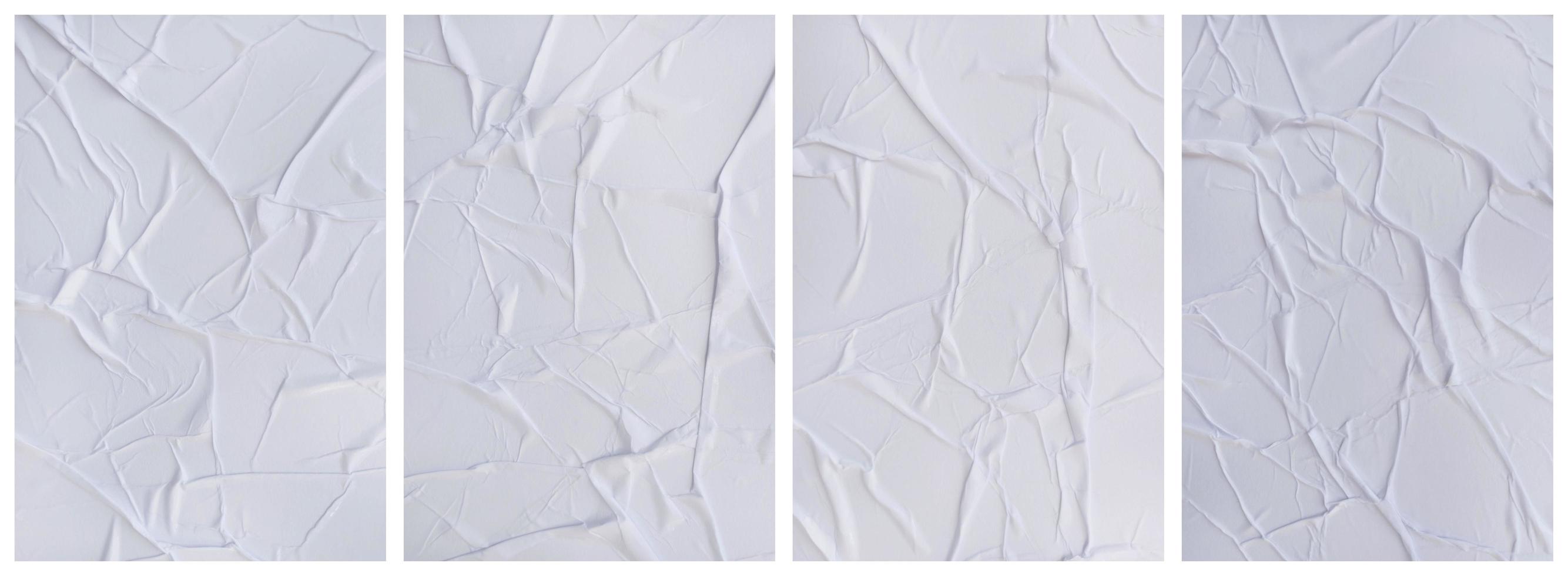Set of wrinkled paper templates. wet blank paper for poster and text. Crumpled paper texture backgrounds for various purposes photo