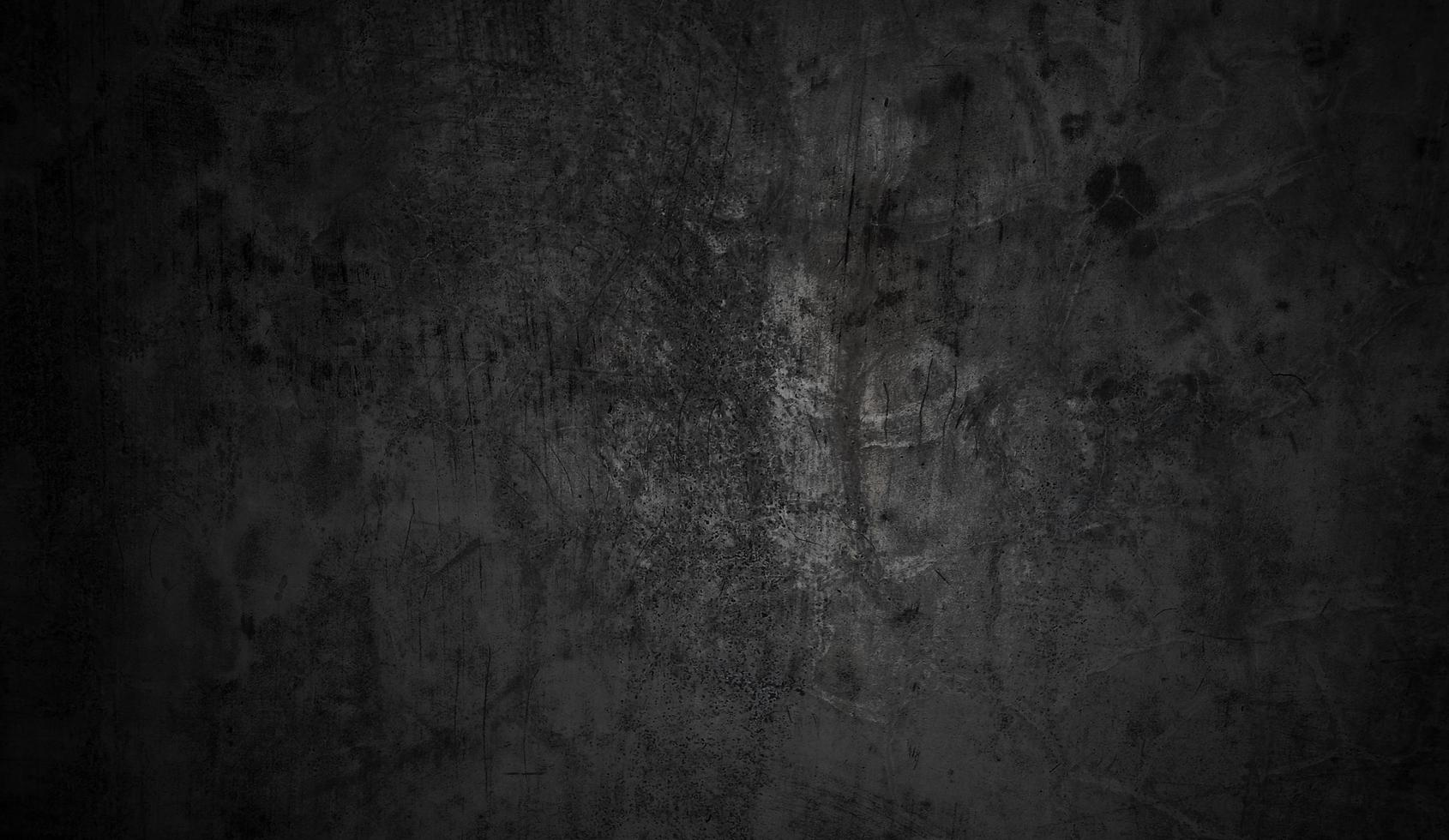 Dark and black wall halloween background concept. Black concrete dusty for background. Horror cement texture photo