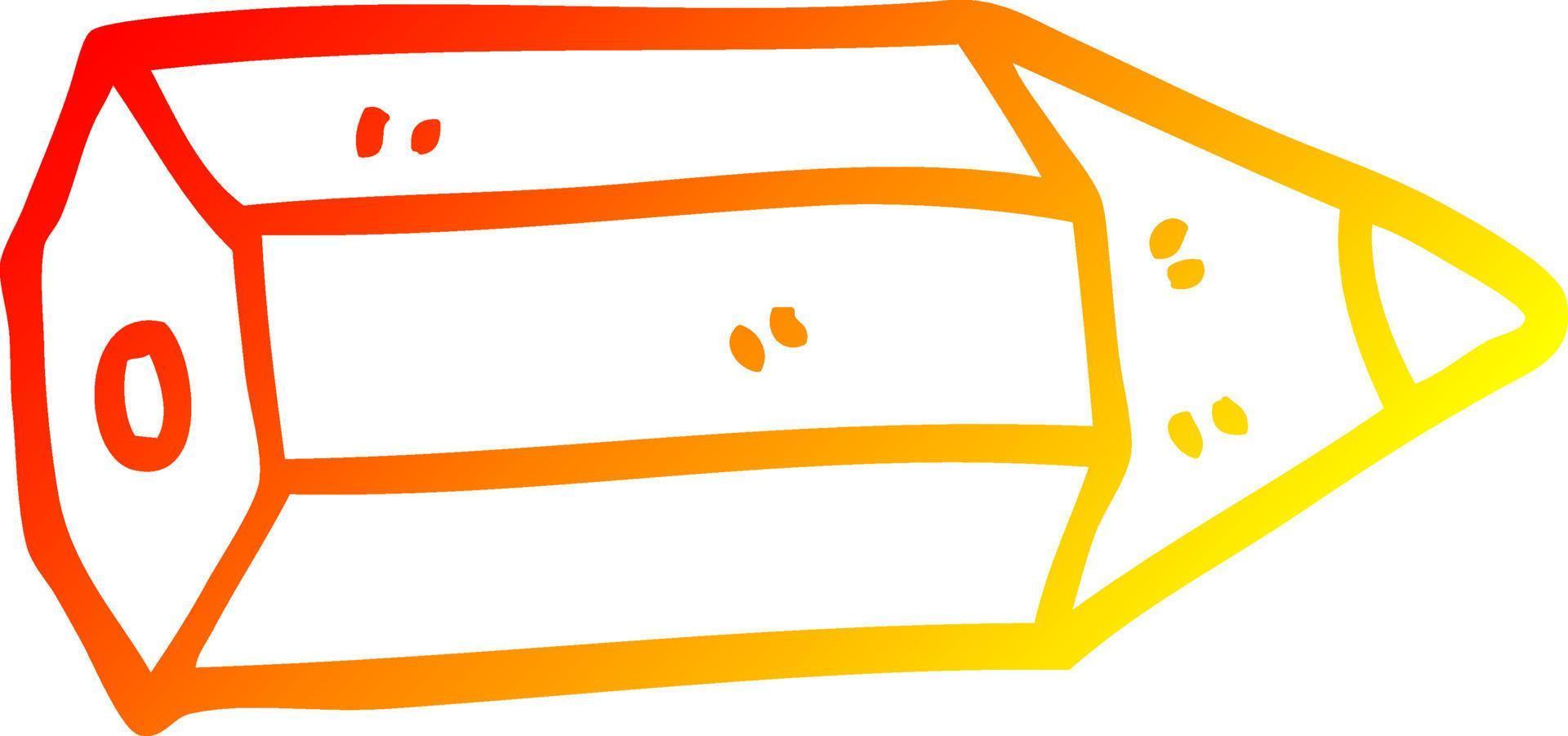 warm gradient line drawing cartoon pencil vector