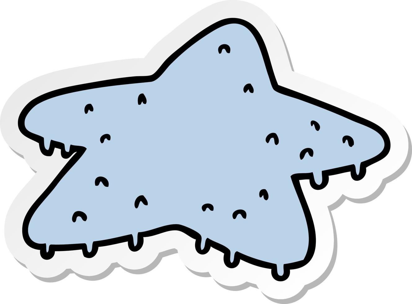 sticker cartoon doodle of a star fish vector