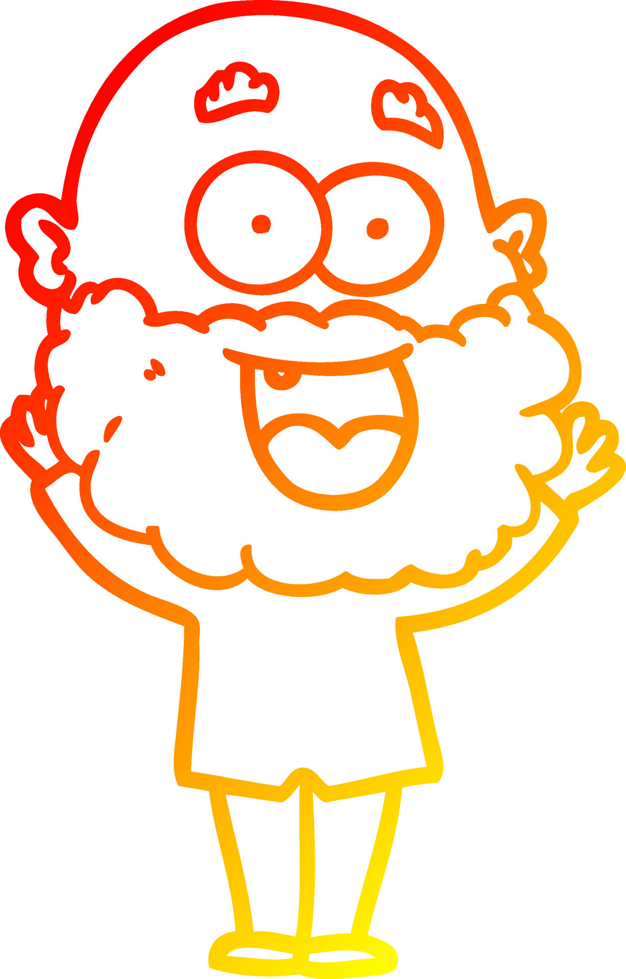 warm gradient line drawing cartoon crazy happy man with beard 8868400 Vector Art at Vecteezy warm gradient line drawing cartoon crazy happy man with beard 8868400 Vector Art at Vecteezy