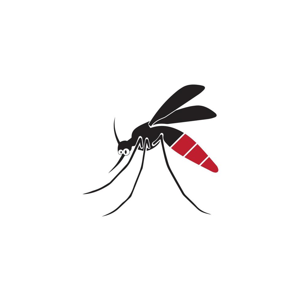 mosquito insecto animal logo vector ilustración plantilla