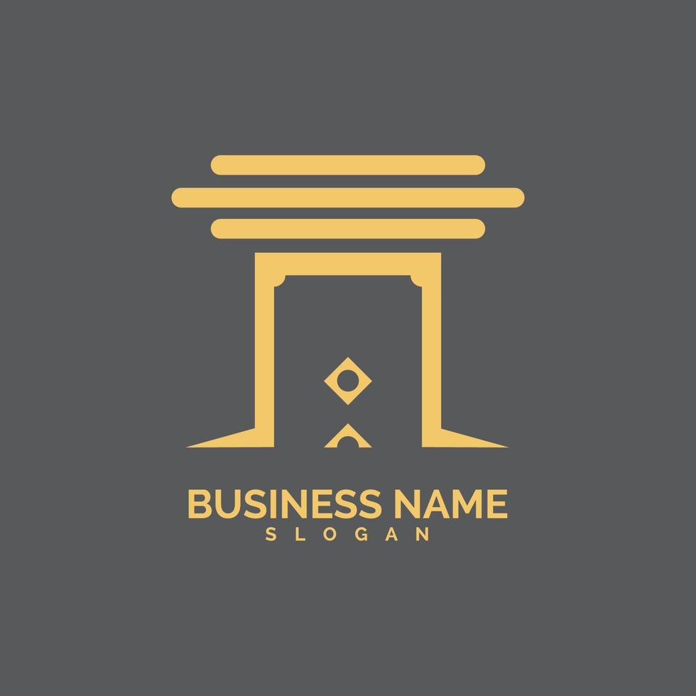 pillar Logo vector Template illustration design