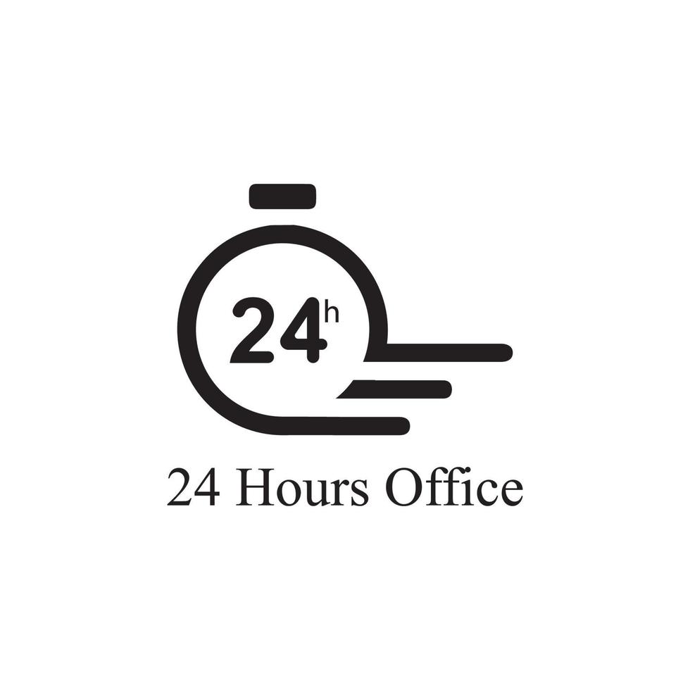 Time vector icon , 24 Hour icon vector illustration design template