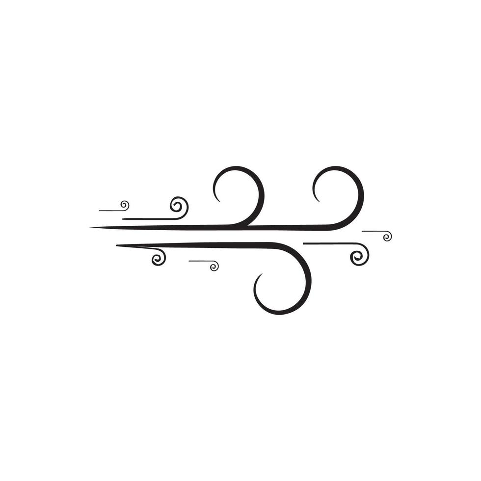 Wind vector icon design illustration template