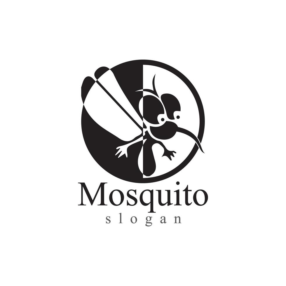 mosquito insecto animal logo vector ilustración plantilla