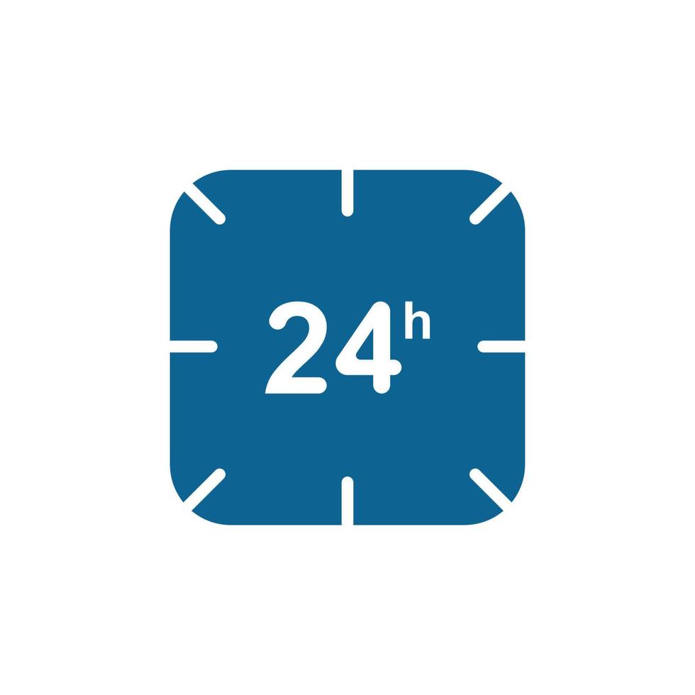 Time vector icon , 24 Hour icon vector illustration design template