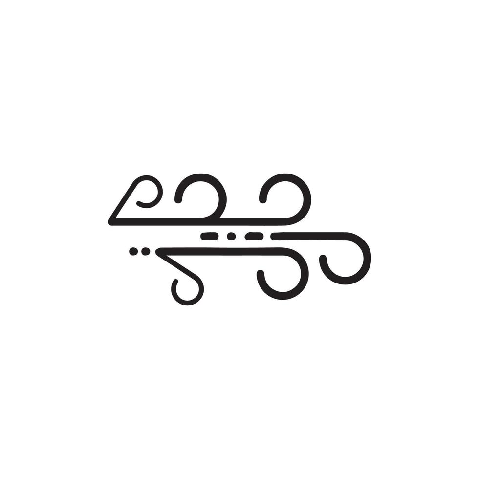 Wind vector icon design illustration template