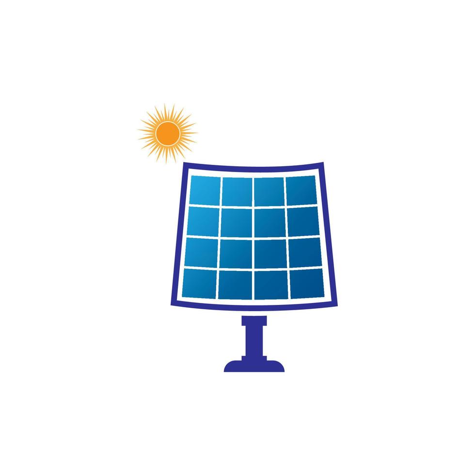 plantilla de diseño de ilustración de icono de vector de energía solar