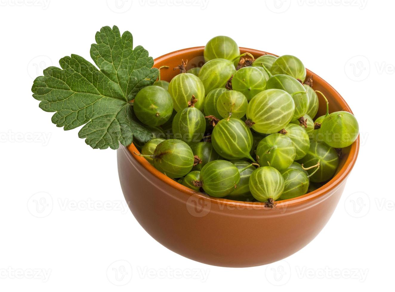Gooseberry isolated on white background photo
