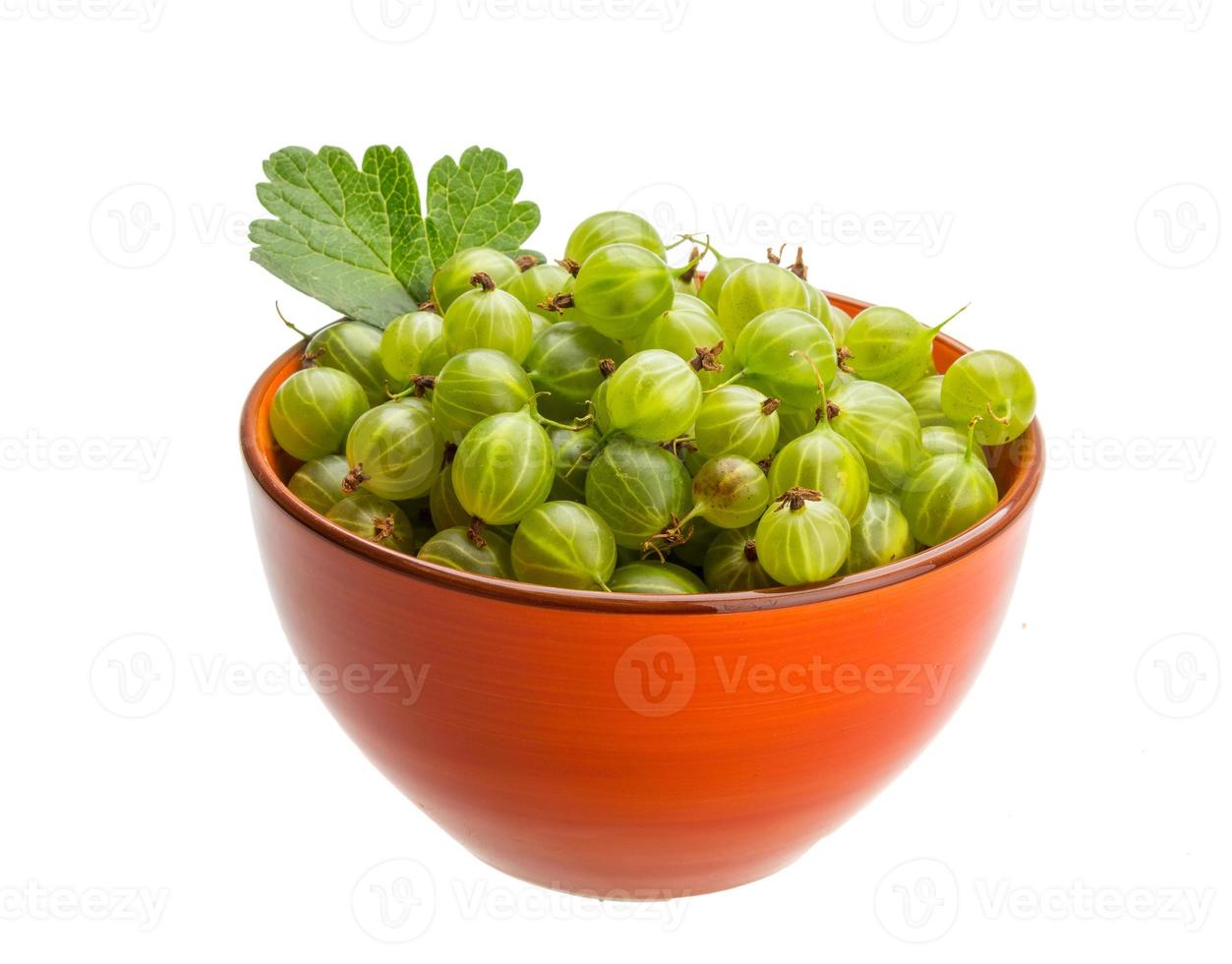 Gooseberries isolated on white background photo