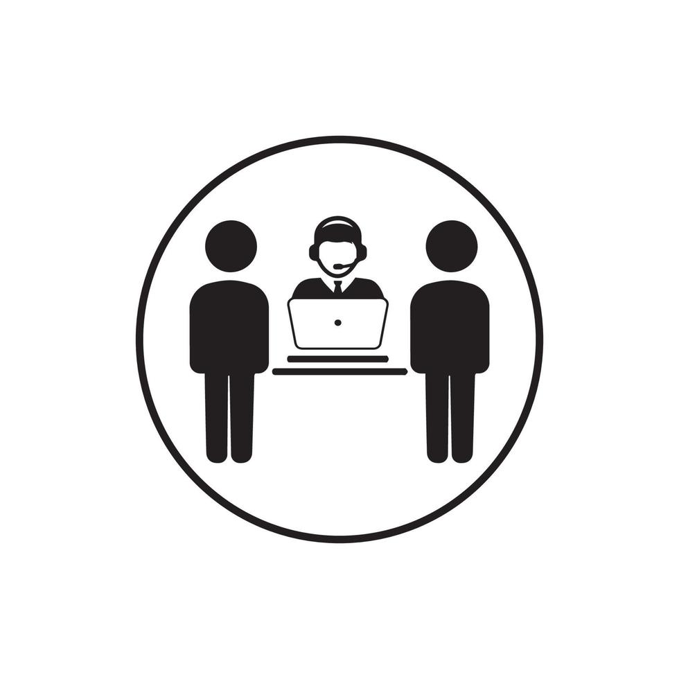 Registration desk vector , Customer service desk icon , Ticket  counter desk simple  illustration design