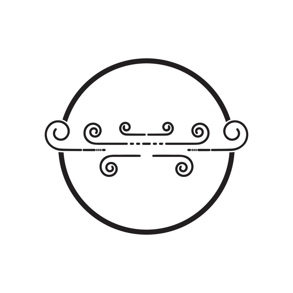 Wind vector icon design illustration template