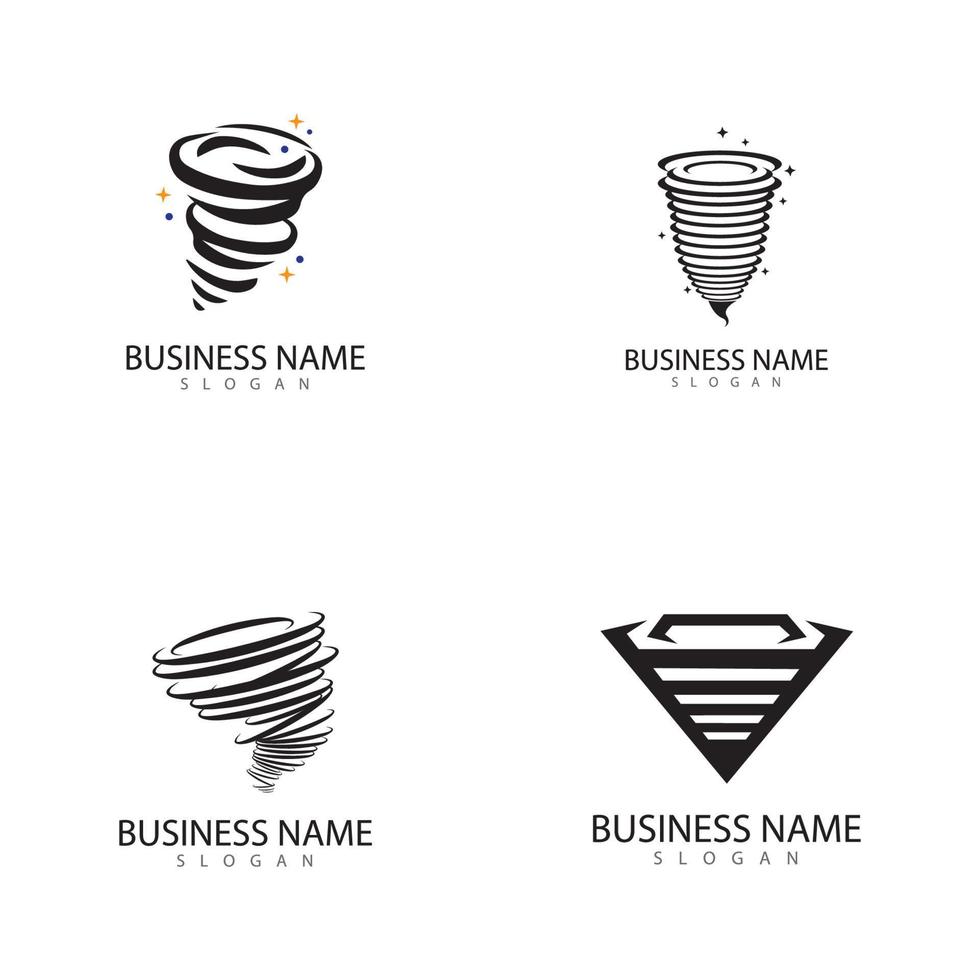 Tornado logo and storm icon  vector illustration design