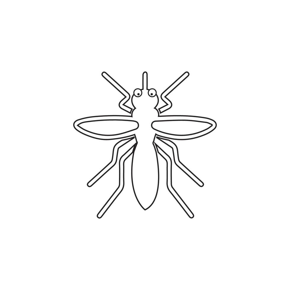 mosquito insecto animal logo vector ilustración plantilla