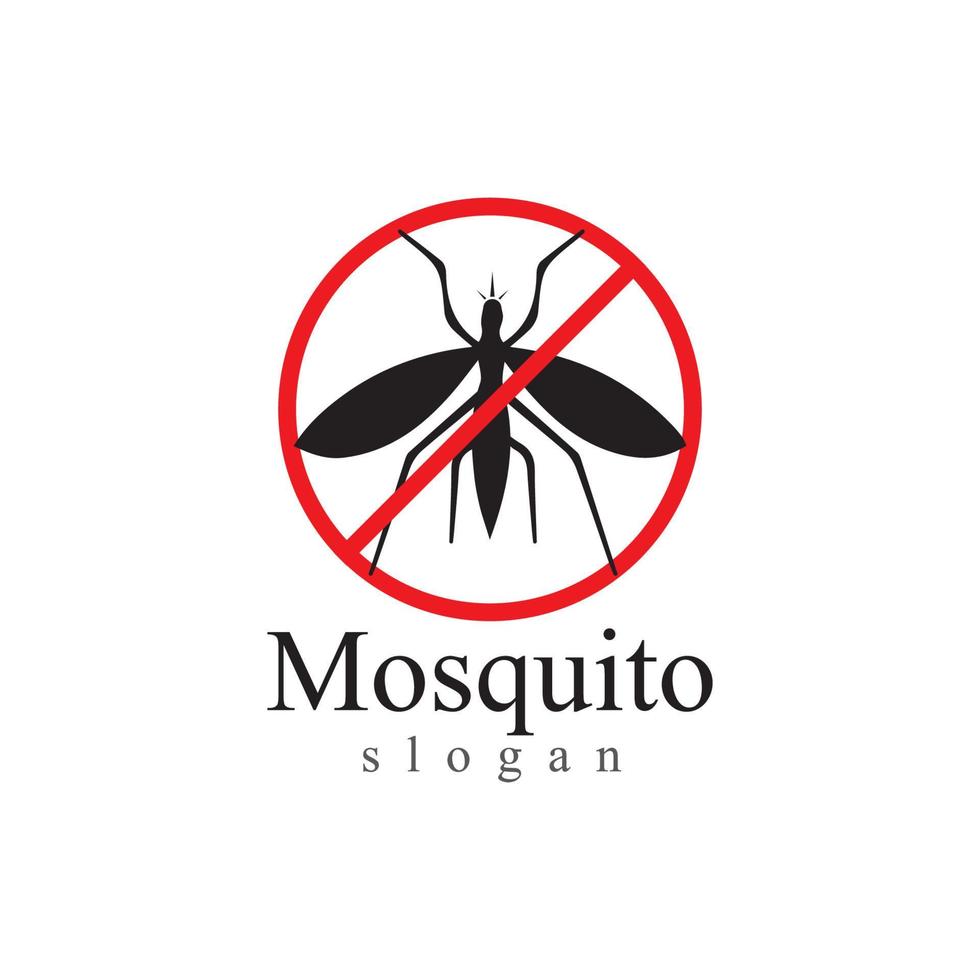 mosquito insecto animal logo vector ilustración plantilla