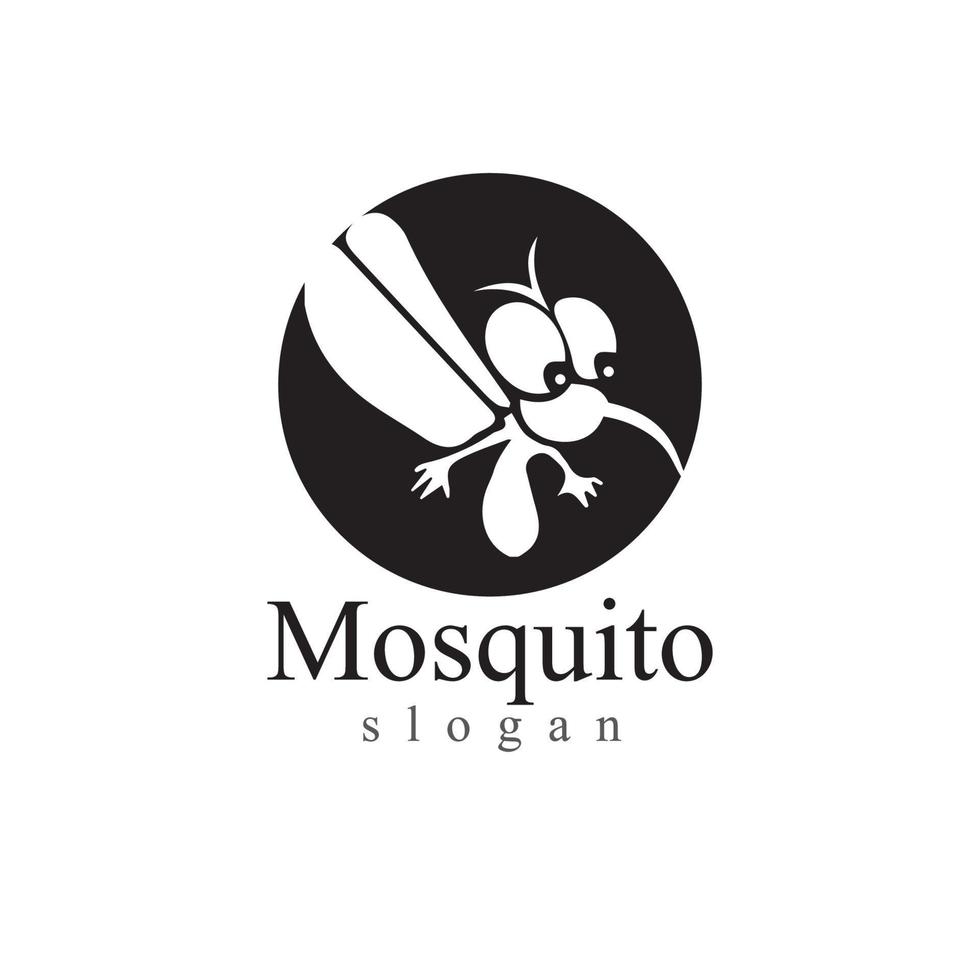 Mosquito insect animal logo vector illustration template