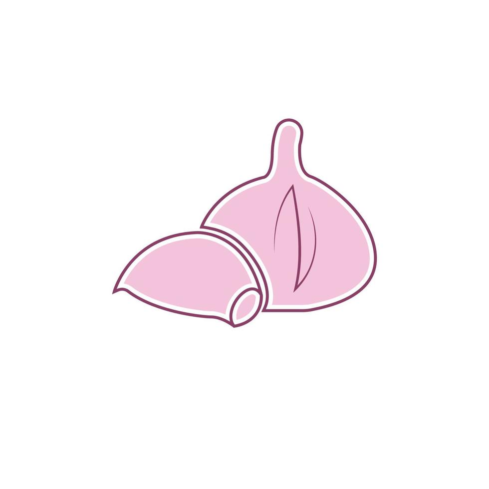 Garlic vector icon illustration design template