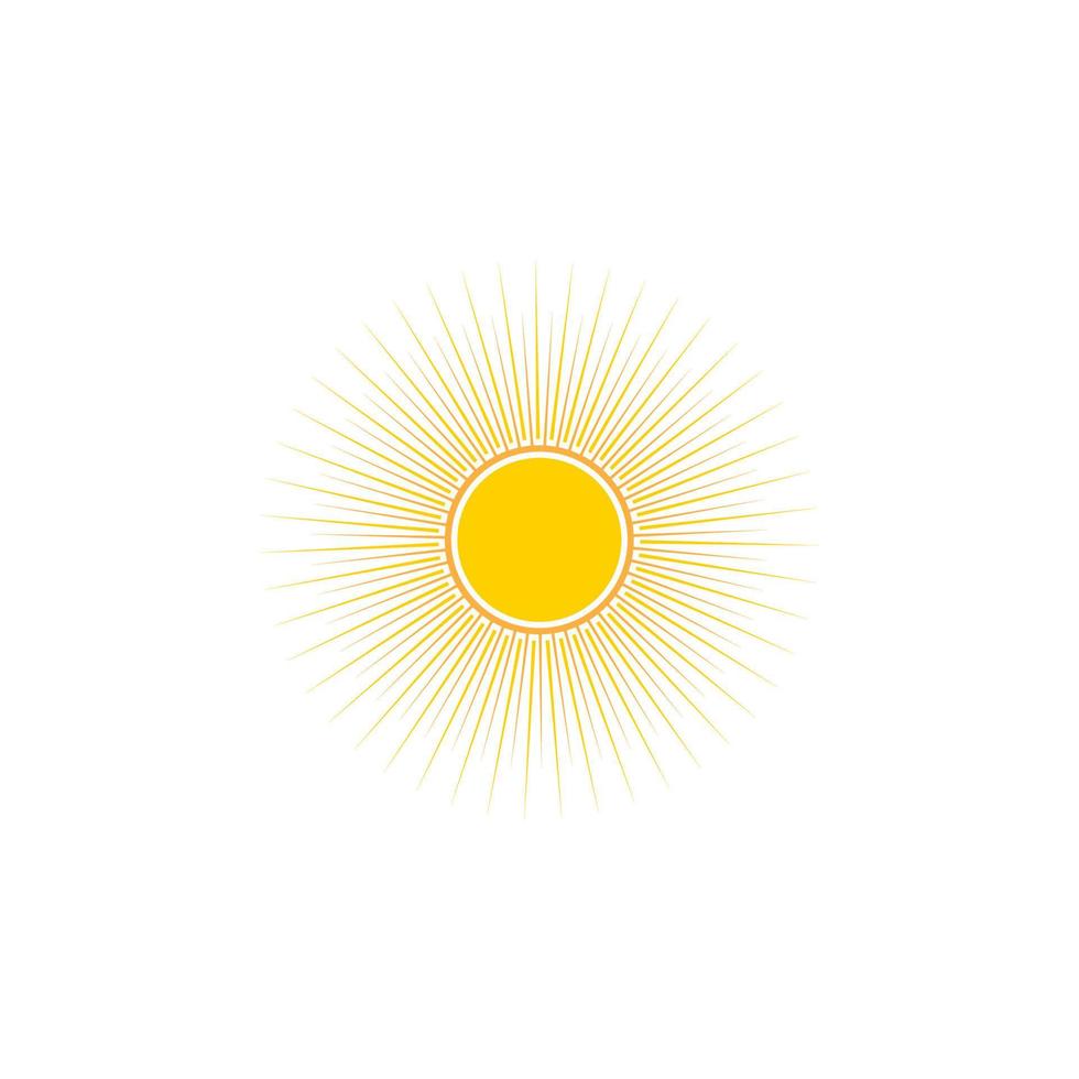 diseño de plantilla de logotipo de icono de ilustración de vector de sol